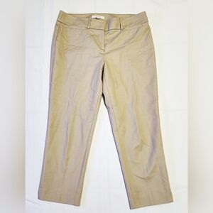Ann Taylor LOFT Classic Pants Women Size 8P Marisa Modern-linen fabric Beige